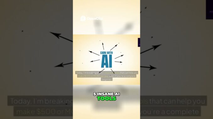 Boost Your Income  5 Insane AI Tools for Beginners #chatgpt #artificialintelligence #web3